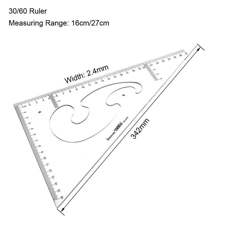 Picture of TR27 ADORO TRAINGLE RULER 27CM